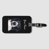 Zwart-withond Bagagelabel (Voorkant (horizontaal))