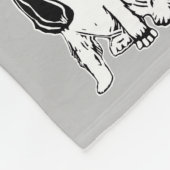 Zwart-witkakker Spanjaarden grijs Fleece Deken (Hoek)