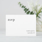 Zwart-witkalligrafie 9 met gemiddelde RSVP (Staand voorkant)