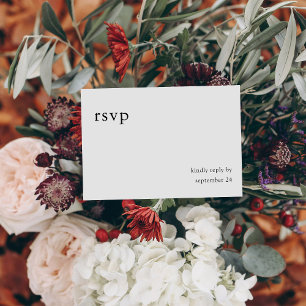 Zwart-witkalligrafie 9 met gemiddelde RSVP Kaartje