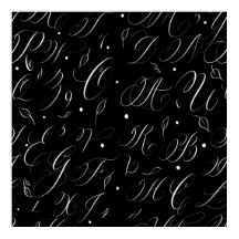 Zwart-witkalligrafie Alfabet Poster