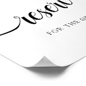 Zwart-witkalligrafie Band "Gereserveerd" Poster (Hoek)