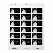 Zwart-witkat-portret Etiket (Full Sheet)