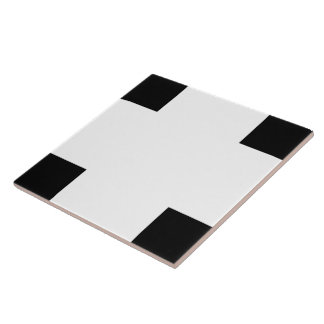 Zwart-witkeramische tapijten tegeltje