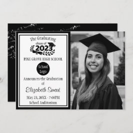 Zwart-witklasse van 2023 Afstuderen Kaart