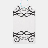 Zwart-witklassieke chic Wedding Cadeaulabel (Achterkant)