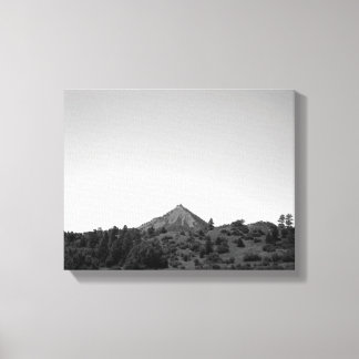 Zwart-witkleurengebergte op Horizon 11x14 Canvas Afdruk