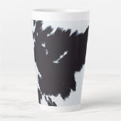 Zwart-witkoeienafdrukken Latte Mok (Voorkant)