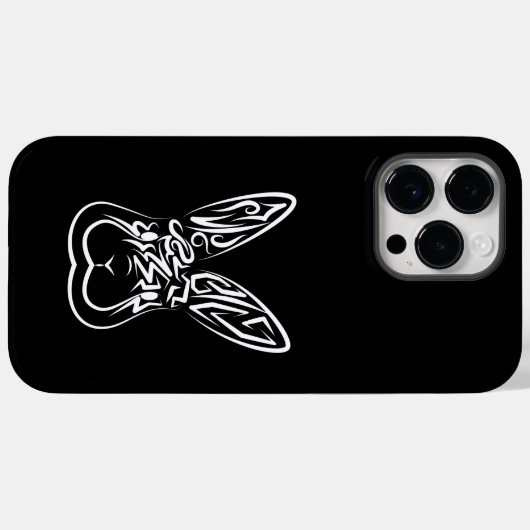 Zwart-witkonijn Case-Mate iPhone Case (Achterkant (horizontaal))