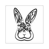 Zwart-witkonijn Rubberstempel (Afrduk)