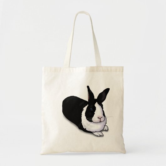 Zwart-witkonijn Tote Bag (Voorkant)