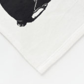 Zwart-witkonijnen en witkonijnen fleece deken (Hoek)