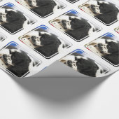 Zwart-witkookspaniel Cadeaupapier (Hoek)