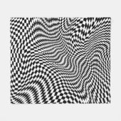 Zwart-witkwitcheques Fleece Deken (Voorkant (Horizontaal))