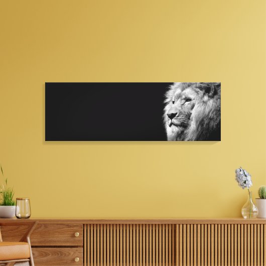Zwart-witleeuw Canvas Afdruk (Insitu (Woonkamer))