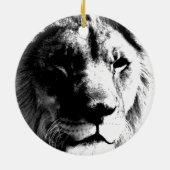 Zwart-witleeuw Keramisch Ornament (Achterkant)