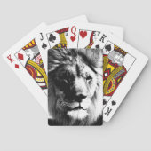 Zwart-witleeuw Pokerkaarten (Achterkant)