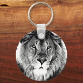 Zwart-witleeuw Sleutelhanger (Voorkant)