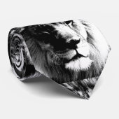 Zwart-witleeuw Stropdas (Opgerold)