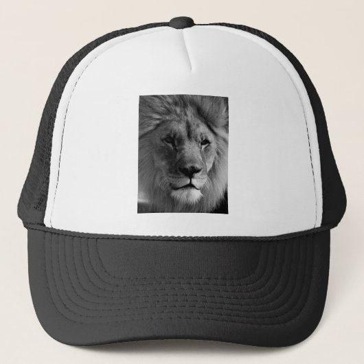 Zwart-witleeuw Trucker Pet (Voorkant)
