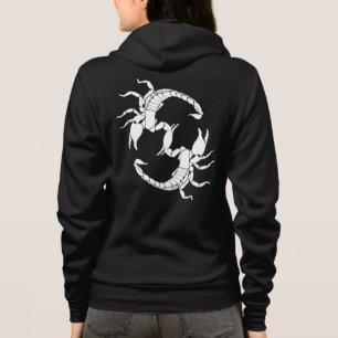 Zwart-witletters S - twee Scorpions Hoodie