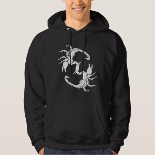 Zwart-witletters S - twee Scorpions Hoodie