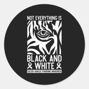 Zwart-witlintemmers Danlos Zebra Rheumat Ronde Sticker