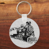 Zwart-witlocomotief Sleutelhanger (Voorkant)
