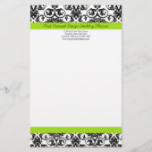 Zwart-witmasker met Chartreuse Green Accent Strip Briefpapier (Voorkant)