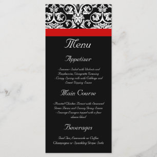 Zwart-witmasker met Ravishing Red Accent Menu