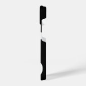 Zwart-witminimalismonogram iPhone Hoesje (Linkerkant)