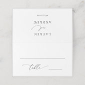 Zwart-witminimalistisch 1 Wedingstabel nummer (Buitenkant ongevouwen)