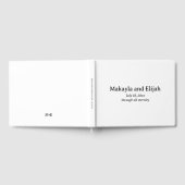 Zwart-witminimalistisch huwelijk gastenboek (Volledig)