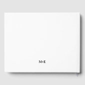 Zwart-witminimalistisch huwelijk gastenboek (Achterkant)