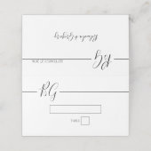 Zwart-witminimalistisch monogram huwelijk (Buitenkant ongevouwen)