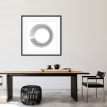 Zwart-witminimalistische moderne kunst afdrukken