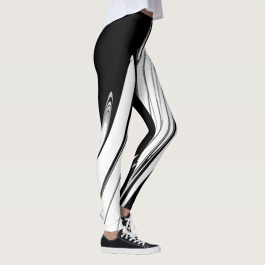 Zwart-witmoderne Leggings (Rechts)