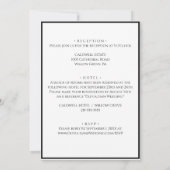 Zwart-witmonogram bruiloft kaart (Achterkant)