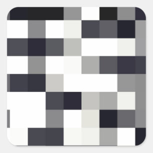 Zwart-witmozaïek Vierkante Sticker