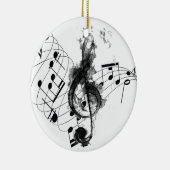 Zwart-witmuziek Keramisch Ornament (Rechts)