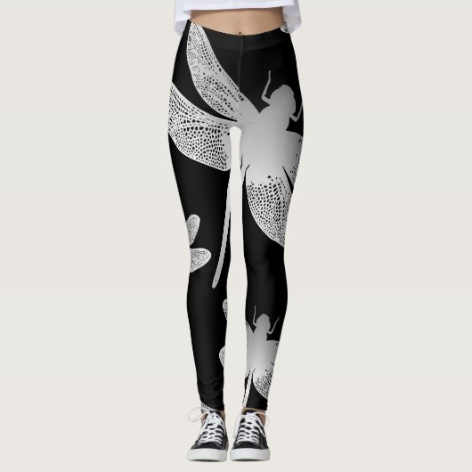 Zwart-witnavigatievenster Leggings (Voorkant)