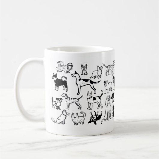 Zwart-witpatroon | Cool Canine Lover's Koffiemok (Links)