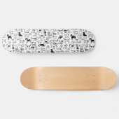 Zwart-witpatroon | Cool Canine Lover's Skateboard (Horizontaal)
