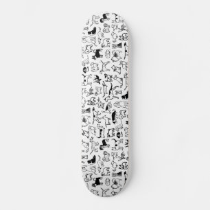 Zwart-witpatroon Cool Canine Lover's Skateboard