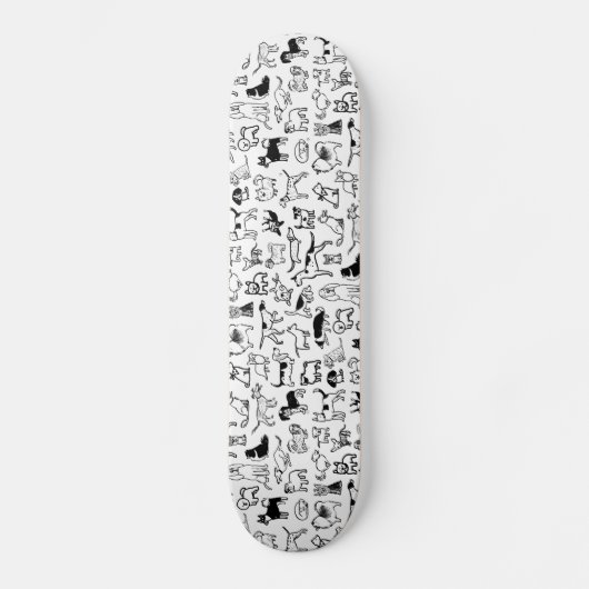 Zwart-witpatroon | Cool Canine Lover's Skateboard (Voorkant)
