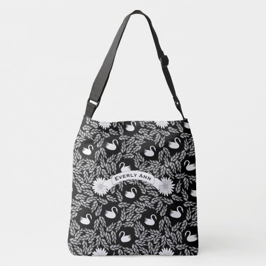 Zwart-witpatroon Crossbody Tas (Achterkant)