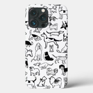 Zwart-witpatroon   Cute Canine Lover's iPhone 13 Pro Hoesje