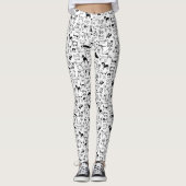 Zwart-witpatroon | Cute Canine Lover's Leggings (Voorkant)