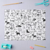 Zwart-witpatroon | Cute Canine Lover's Tissuepapier (Craft)