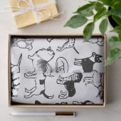 Zwart-witpatroon | Cute Canine Lover's Tissuepapier (Geschenk)